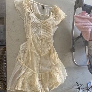 Free People lace mini dress S
